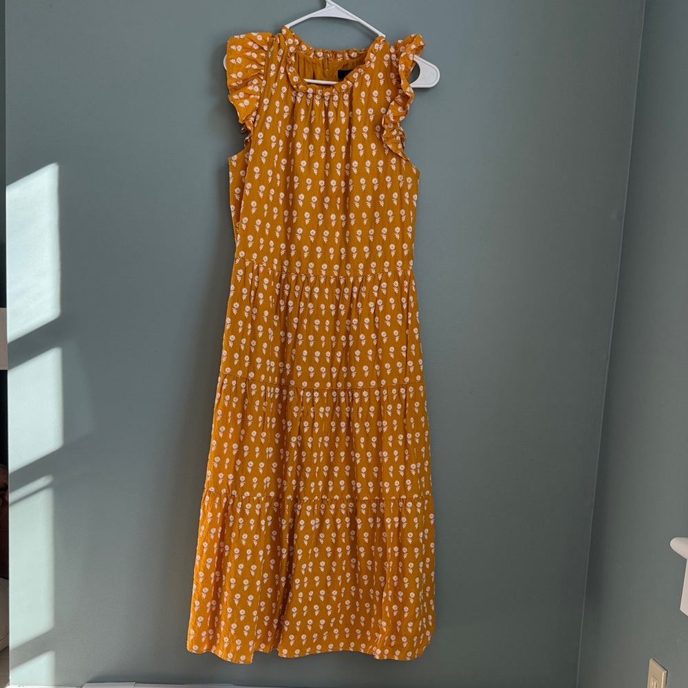Embroidered j crew dress